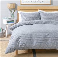 Habitat Stockholm Stripe Blue & White Bedding Set - Double