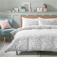 Argos Home Shadow Butterflies Grey Bedding Set - Double