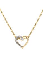 Revere 18ct Gold Plated Sterling Silver Heart Pendant