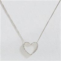 Revere Sterling Silver Cubic Zirconia Heart Pendant Necklace