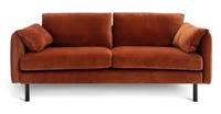 Habitat Bexley Velvet 3 Seater Sofa in a Box - Rust Orange