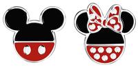 Disney Sterling Silver Mickey and Minnie Mouse Stud Earrings