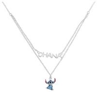 Disney Sterling Silver Lilo and Stitch Pendant Necklace