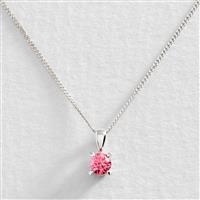 Pure Brilliance 9ct White Gold 0.25ct Pink Diamond Necklace