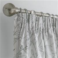 Habitat Floral Blackout Pencil Pleat Curtain - Green & White