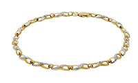 Revere 9ct Yellow Gold Diamond Accent Twist Bracelet