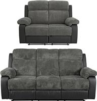 Argos Home Bradley 2 & 3 Seater Recliner Sofa - Charcoal