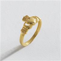 Revere 9ct Yellow Gold Claddagh Ring - S