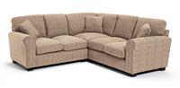 Argos Home Lisbon Fabric Corner Sofa - Stone