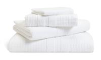 Habitat Organic Cotton Waffle 4 Piece Towel Bale - White