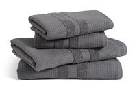 Habitat Organic Cotton Waffle 4 Piece Towel Bale - Charcoal