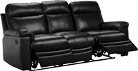 Argos Home New Paolo 3 Seater Manual Recliner Sofa - Black