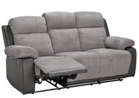 Argos Home Bradley Fabric 3 Seater Recliner Sofa - Charcoal