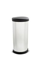 Curver 40 Litre Deco Touch Top Kitchen Bin - Silver