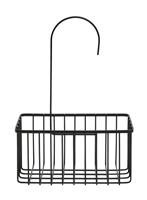 Argos Home Shower Basket With Hook - Black