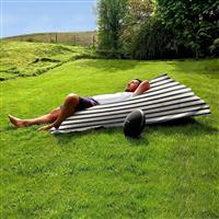 rucomfy Stripe Indoor Outdoor Bean Bag - Blue & White