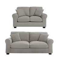 Habitat Lisbon Fabric 2 and 3 Seater Sofa - Grey