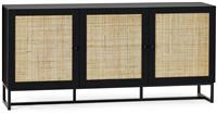 Julian Bowen Padstow 3 Door Sideboard - Black