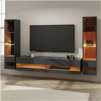 GFW Leon 3 Piece Furniture Set with 150 cm Unit - Anthracite