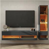 GFW Leon 2 Piece Furniture Set with 120 cm Unit - Anthracite