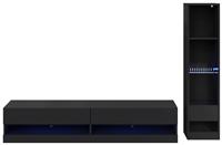 GFW Galicia 2 Piece Furniture Set with 150 cm - Black