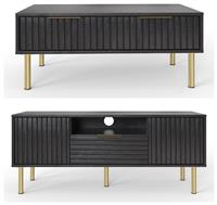 GFW Nervata 2 Piece Furniture Set with 119 cm TV Unit- Black