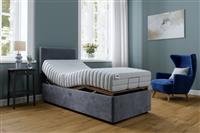 Mibed Memory Single Adjustable Bed - Grey