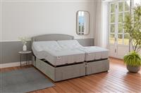 Mibed Pocket Superking Adjustable Bed With Drawer- Dark Grey