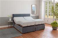 Mibed Memory Superking Adjustable Bed Frame - Grey