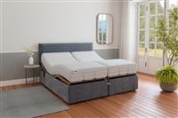 Mibed Memory Kingsize Adjustable Drawer Bed & Mattress -Grey