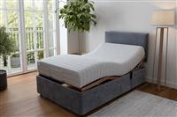Mibed Mem SmallDouble Adjustable Drawer Bed & Mattress- Grey