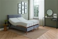 Mibed Memory Kingsize Adjustable Bed On Legs - Grey