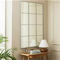 Habitat Grey Windowpane Wall Mirror - 120x80cm