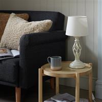 Argos Home Twist 42cm Metal Table Lamp - Cream