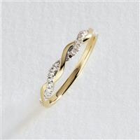 Revere 9ct Yellow Gold 0.10ct Diamond Eternity Ring - S