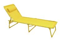 Argos Home Set of 2 Folding Metal Sun Loungers - Yellow