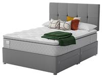 Sealy Abbot Pillowtop Double 4 Drawer Divan Bed - Grey