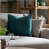 Habitat Velvet Plain Cushion Cover-2 Pack- Teal - 43x43cm