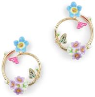 Bill Skinner Spring Flower Hoop Earrings