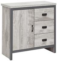 GFW Boston 1 Door 3 Drawer Multi Unit - Grey