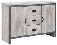 GFW Boston 2 Door 3 Drawer Sideboard - Grey