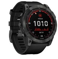 Garmin Fenix 7X Silicone Strap Smart Watch - Black