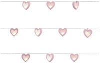 Glow Heart Wooden Love LED String Lights - Pink