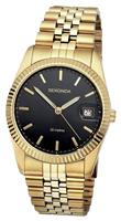 Sekonda Men's Gold Plated Case & Black Dial Bracelet Watch