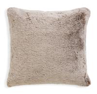 Habitat Fur Tipped Cushion - Brown - 43x43cm