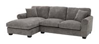 Argos Home Taylor Fabric Left Hand Corner Sofa - Grey