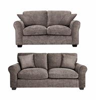 Argos Home Taylor Fabric 2 Seater & 3 Seater Sofa - Mink