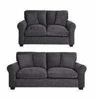 Argos Home Taylor Fabric 2 Seater & 3 Seater Sofa - Grey