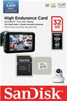 SanDisk High Endurance 100MBs MicroSD Memory Card - 32GB