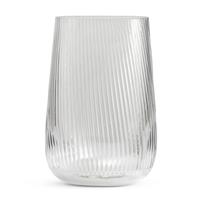 Habitat Large Ribbed Glass Vase - Clear